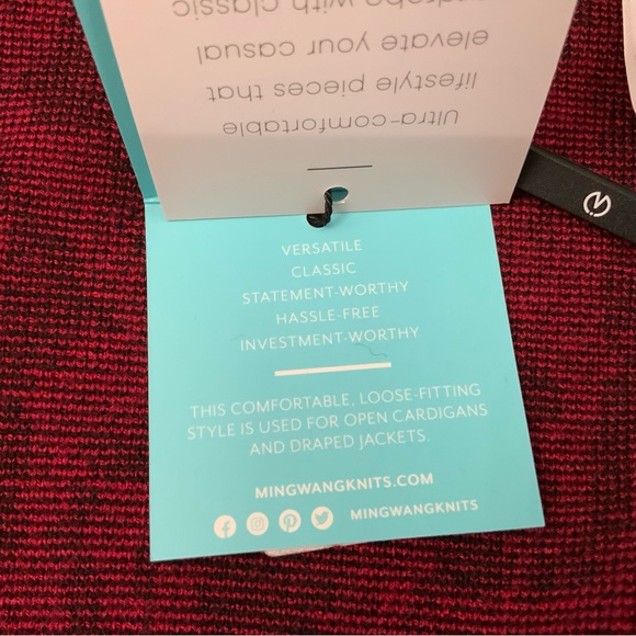 Ming Wang Open Front Knit Kimono Cardigan
Sweater Red and Black Small/Medium
New - Picture 9 of 13